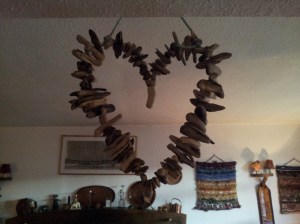 Driftwood heart